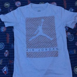 Dri-fit White air Jordan tee size youth medium